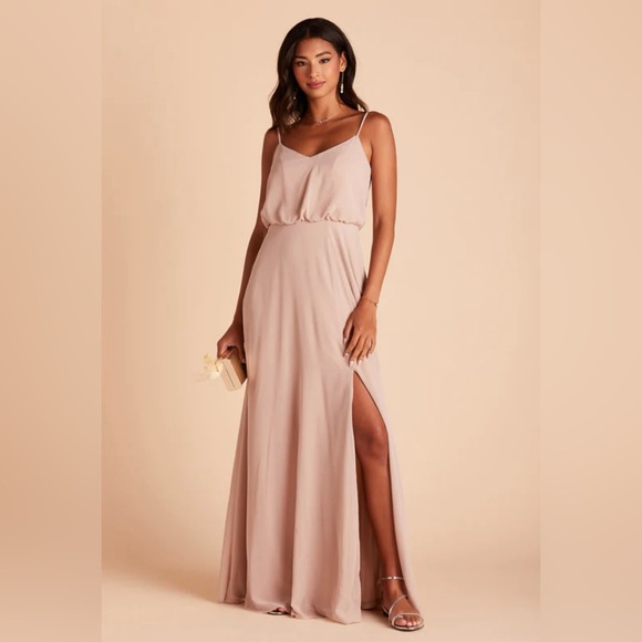 Birdy Grey Gwennie Chiffon Dress - Taupe - Picture 3 of 4